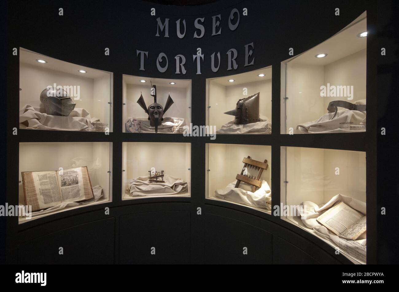 Museo della tortura a Montepulciano, Toscana, Italia Foto Stock