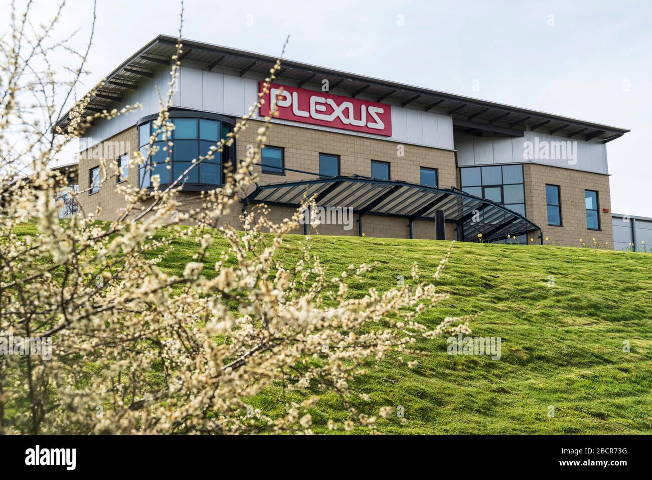 Plexus fabbrica Kelso, Scottish Borders, dove la produzione è iniziata il 5 aprile 2020 di apparecchiature mediche Covid-19 compresi i ventilatori essenziali per NHS Foto Stock