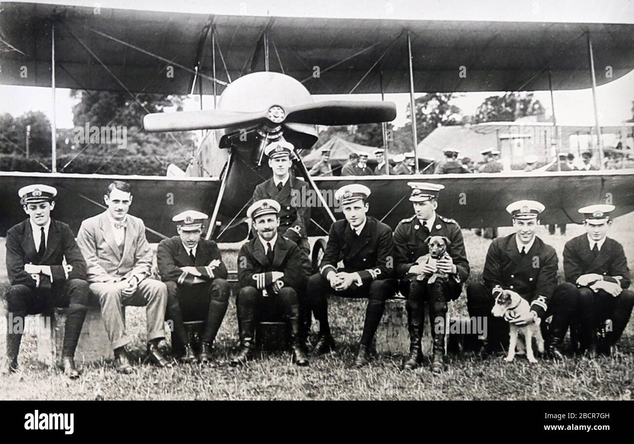Royal Navy Air Crew, RNAS o RFC, primi 1900s Foto Stock
