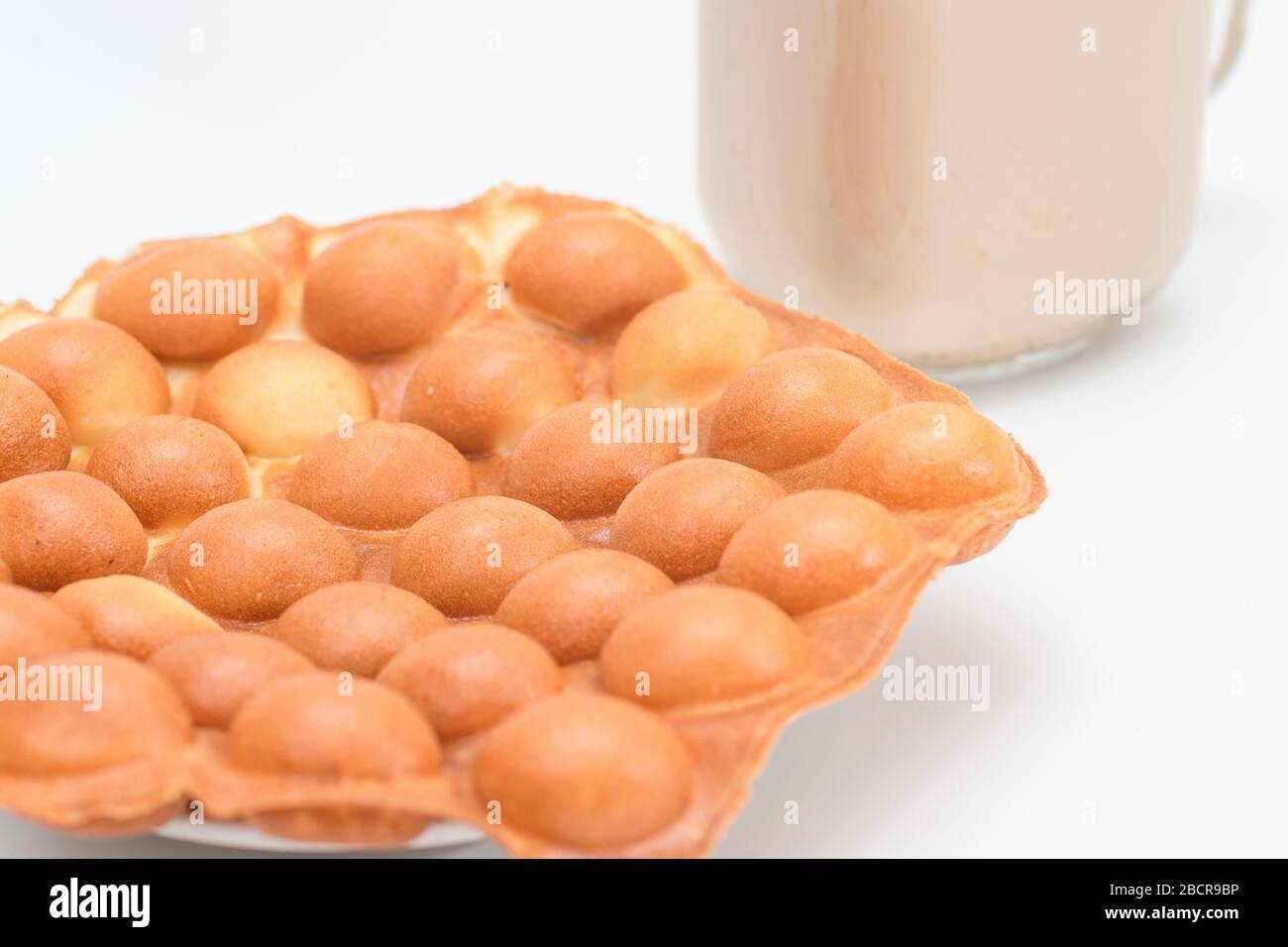 Tradizionale Hong Kong waffle morbido e croccante dal forno, Hong Kong Egg, uovo puff Foto Stock