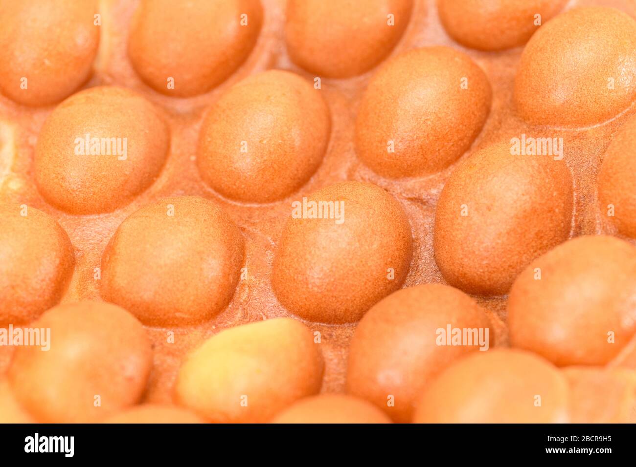 Tradizionale Hong Kong waffle morbido e croccante dal forno, Hong Kong Egg, uovo puff Foto Stock