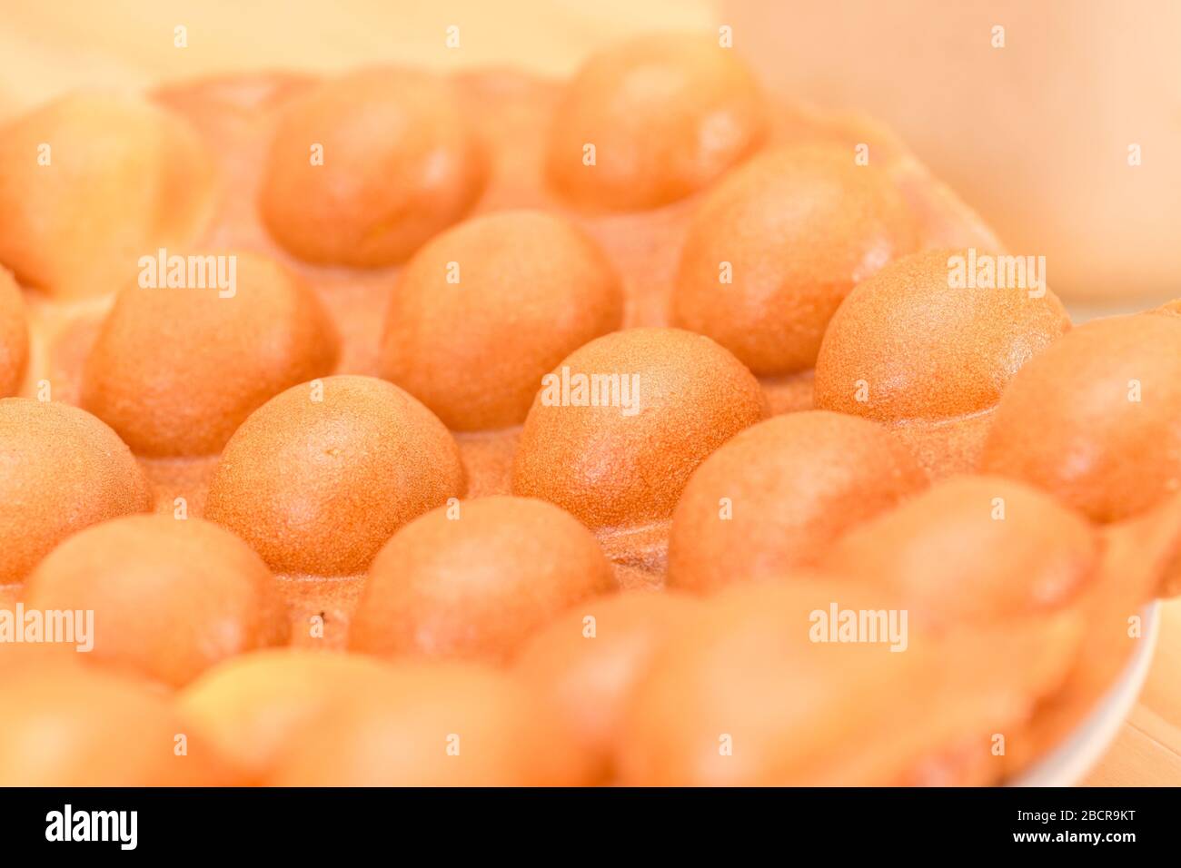 Tradizionale Hong Kong waffle morbido e croccante dal forno, Hong Kong Egg, uovo puff Foto Stock