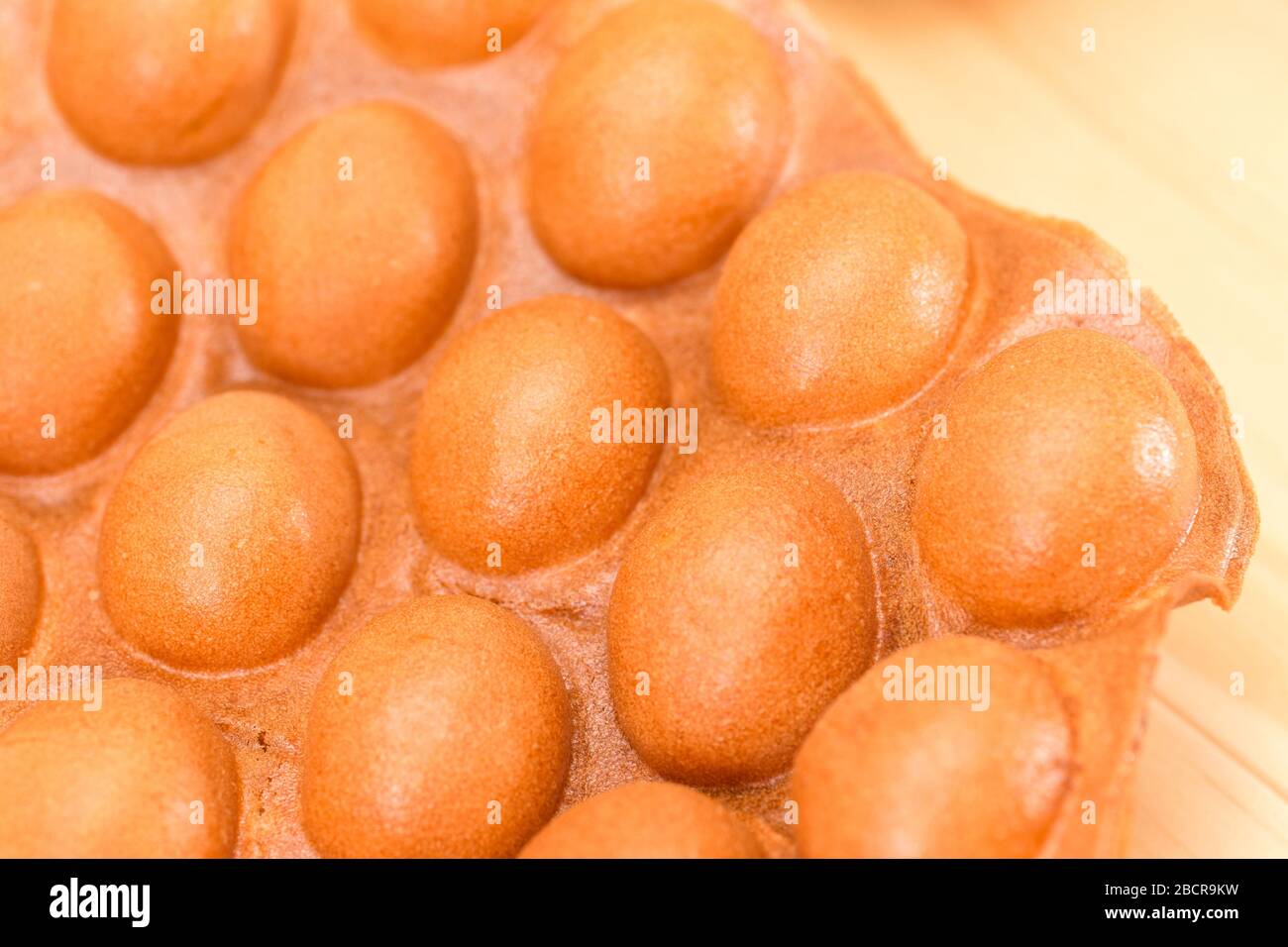 Tradizionale Hong Kong waffle morbido e croccante dal forno, Hong Kong Egg, uovo puff Foto Stock