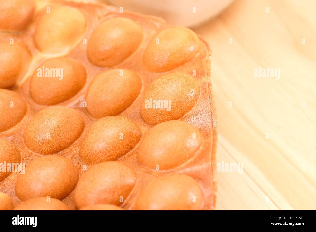 Tradizionale Hong Kong waffle morbido e croccante dal forno, Hong Kong Egg, uovo puff Foto Stock