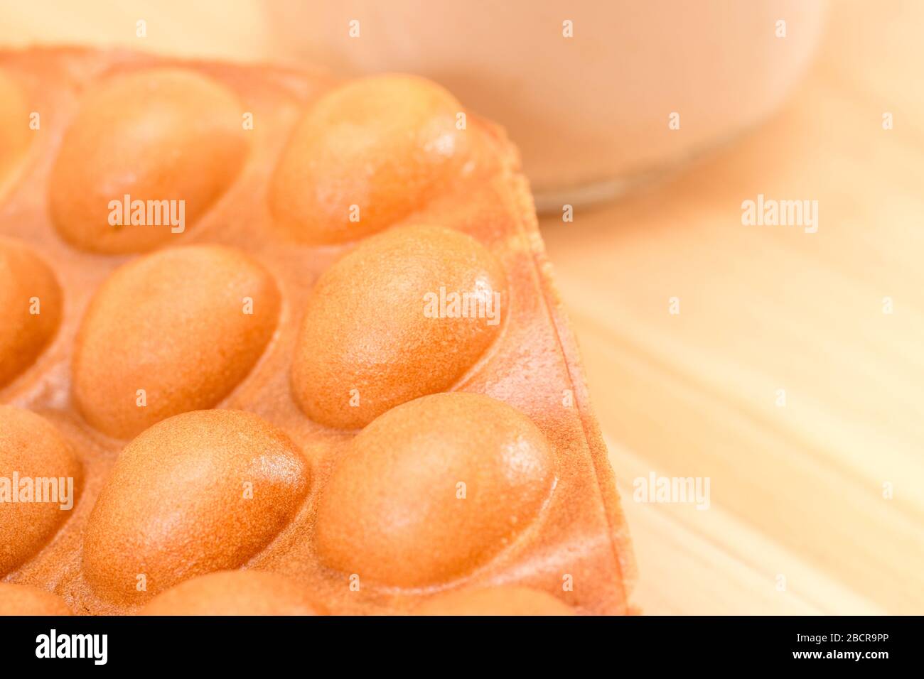 Tradizionale Hong Kong waffle morbido e croccante dal forno, Hong Kong Egg, uovo puff Foto Stock