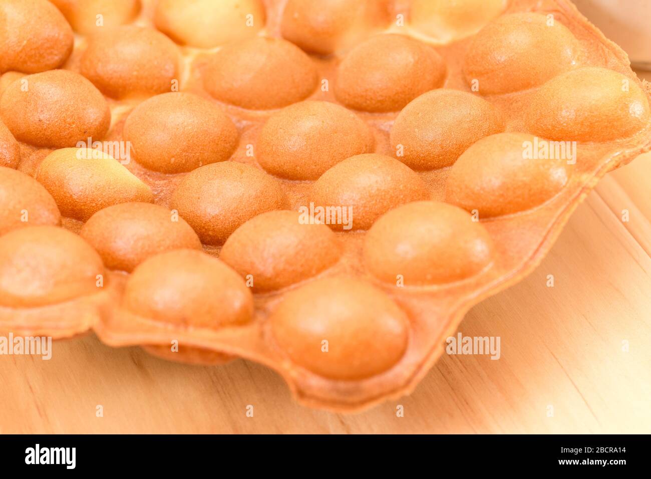 Tradizionale Hong Kong waffle morbido e croccante dal forno, Hong Kong Egg, uovo puff Foto Stock