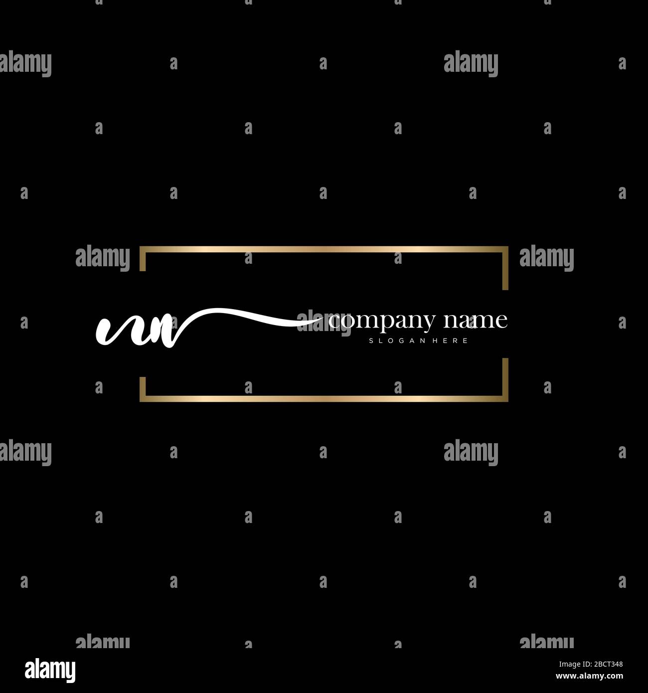 NN lettera iniziale logo lettera disegnato a mano modello vettore, logo per la bellezza, cosmetici, matrimoni, moda e business Illustrazione Vettoriale