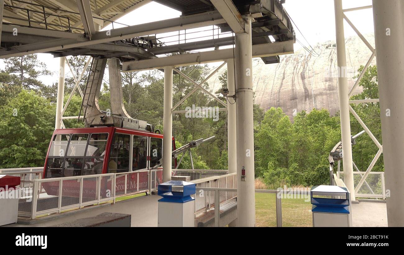 Funivia Summit skyride allo Stone Mountain National Park - ATLANTA, USA - 20 APRILE 2016 Foto Stock