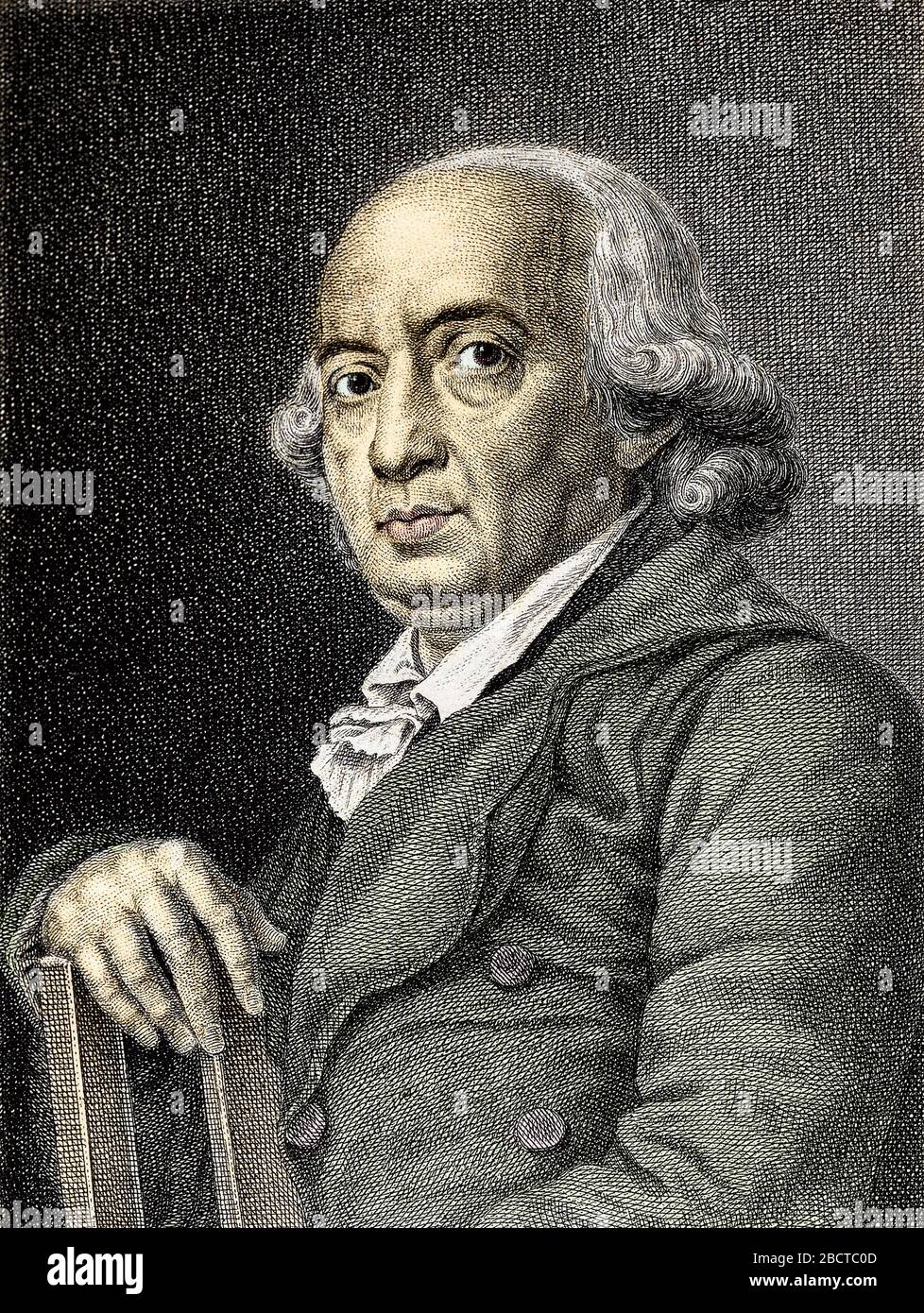Ritratto di Johann Gottfried von Herder poete et philosophe allemand - Ritratto di scrittore e filosofo tedesco Johann Gottfried Herder (1744-1803) - Foto Stock