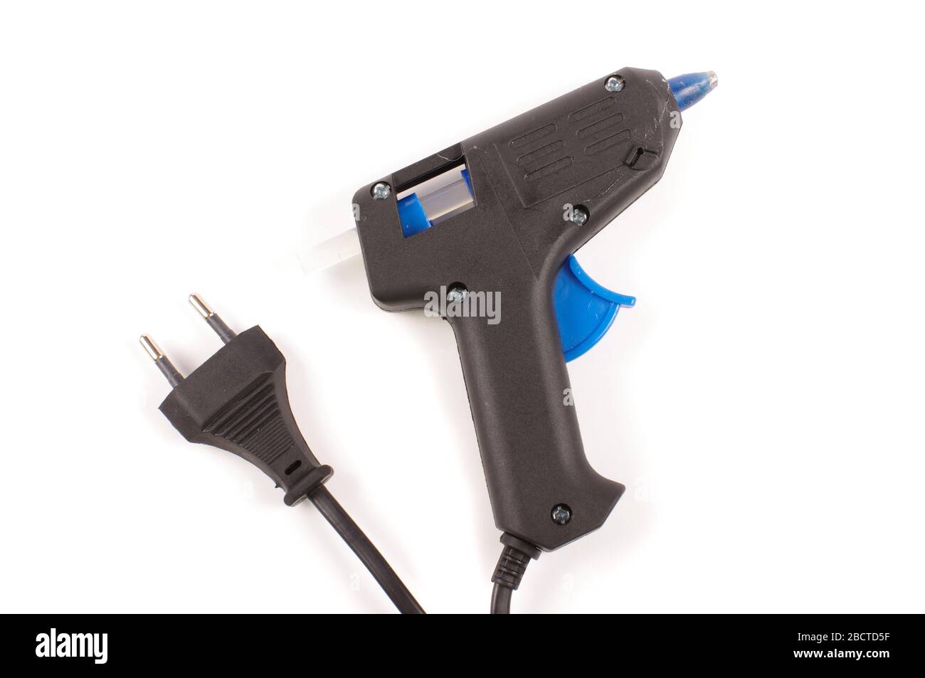 Attrezzo speciale per riscaldare bastoncini di colla per fare da soli lavori fai da te Foto Stock