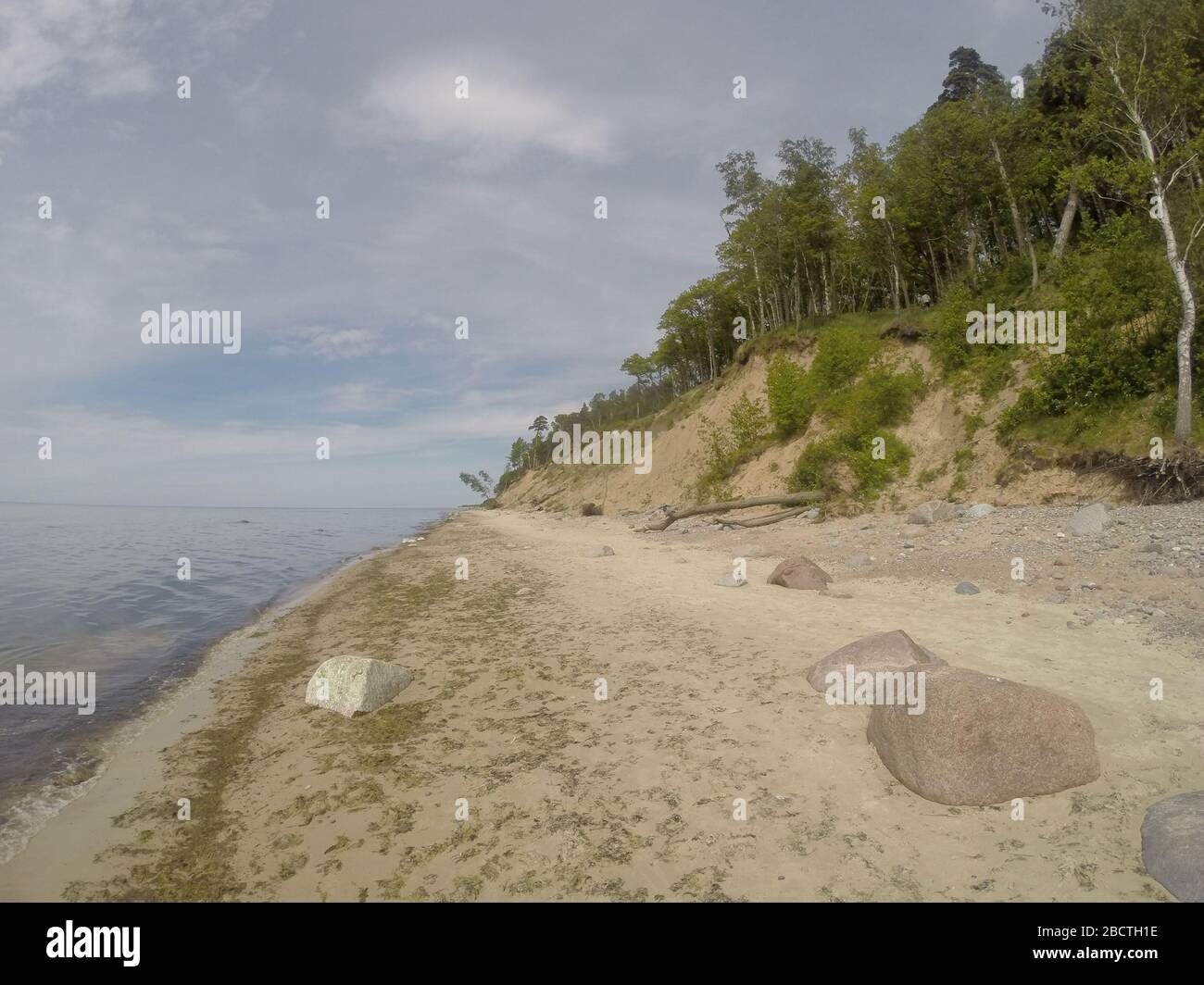 La spiaggia di cappello olandese (Klando kepure) situato vicino a Karkle o Klaipeda in Lituania Foto Stock