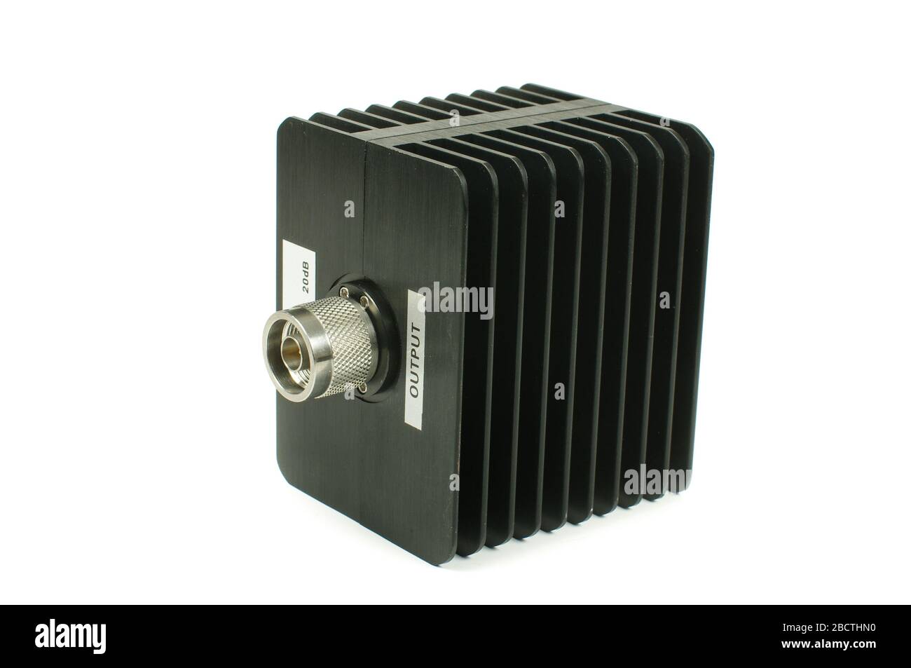 Attenuatore a radiofrequenza o microonde per ridurre il livello di segnale ad alta potenza Foto Stock