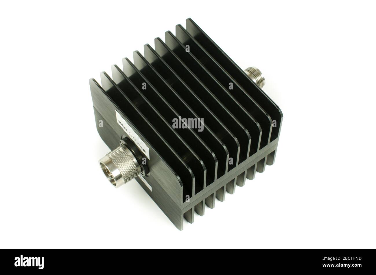 Attenuatore a radiofrequenza o microonde per ridurre il livello di segnale ad alta potenza Foto Stock