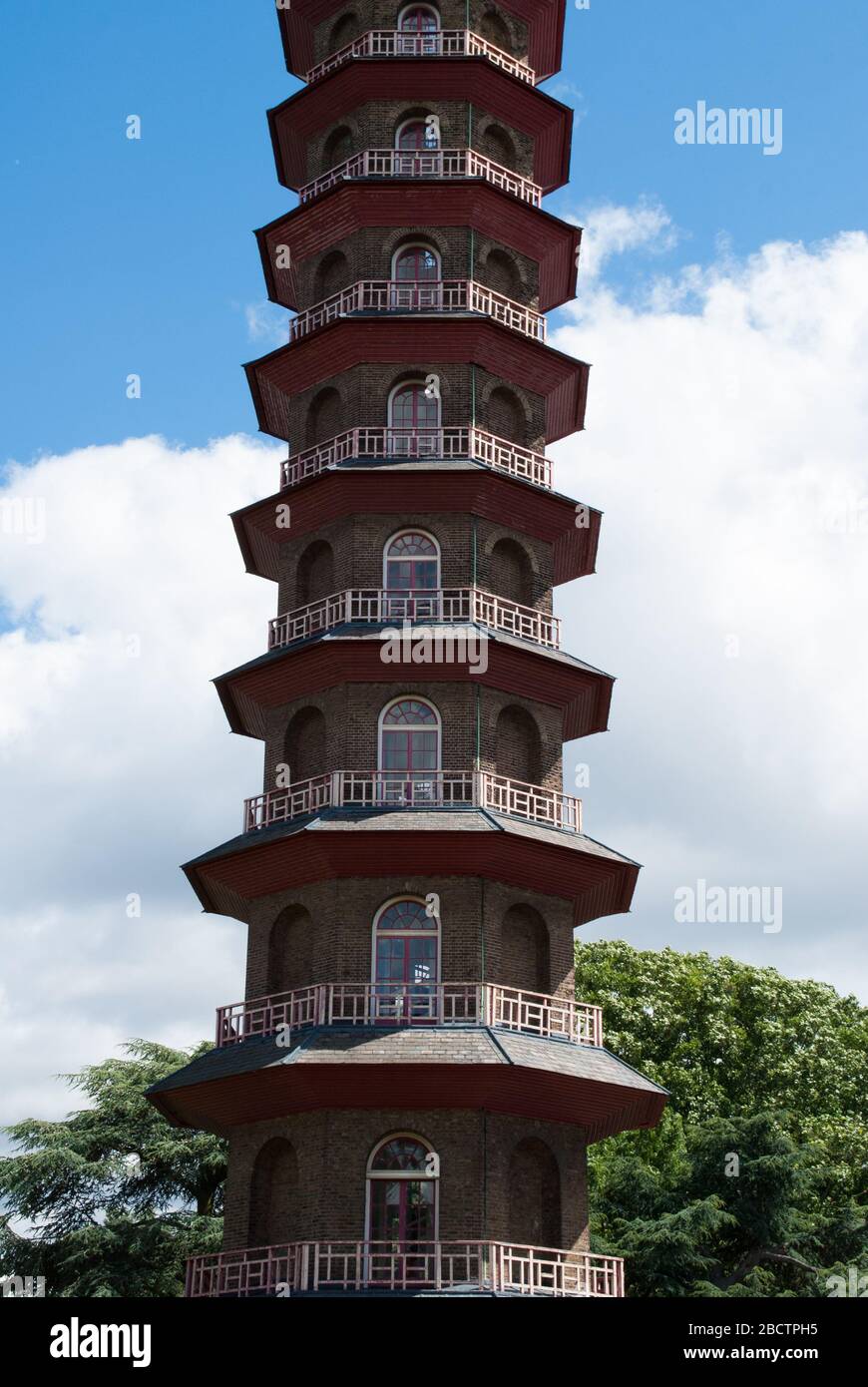 Great Pagoda Royal Botanic Gardens Kew Gardens, Richmond, London, TW9 di Sir William Chambers Foto Stock