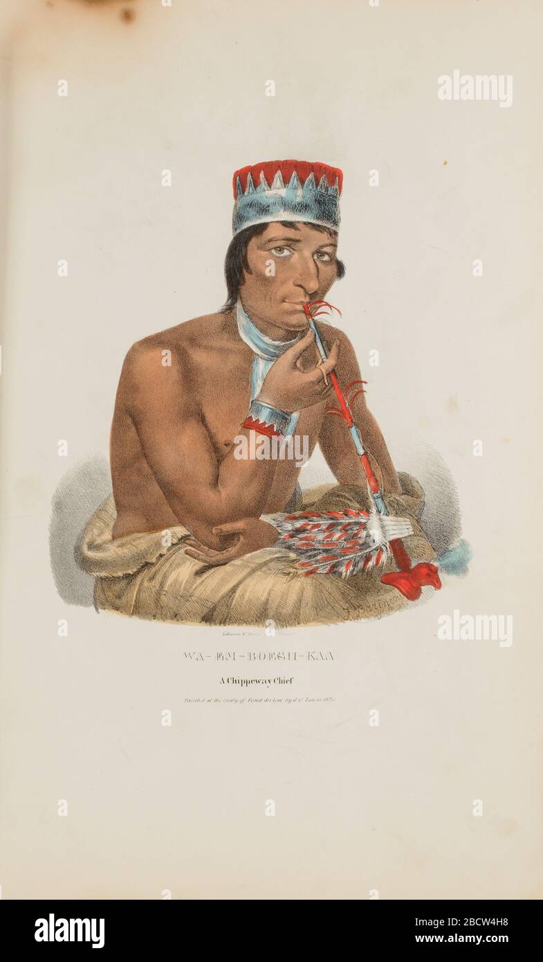 WAEMESHKAA, Capo Chippeway del Portfolio Aborigeno. Foto Stock