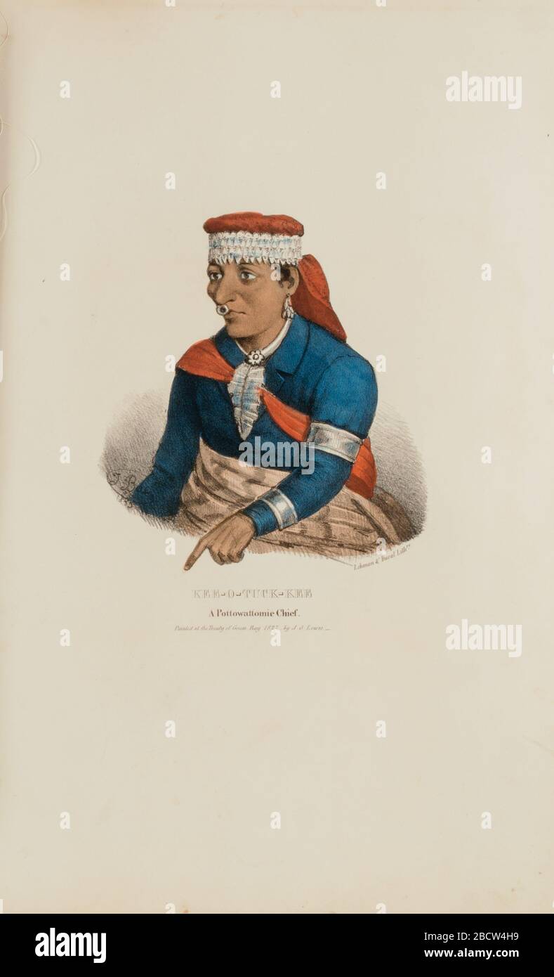 KEEOTUCKKEE un capo di Pottowattomie dal portfolio aborigeno. Foto Stock