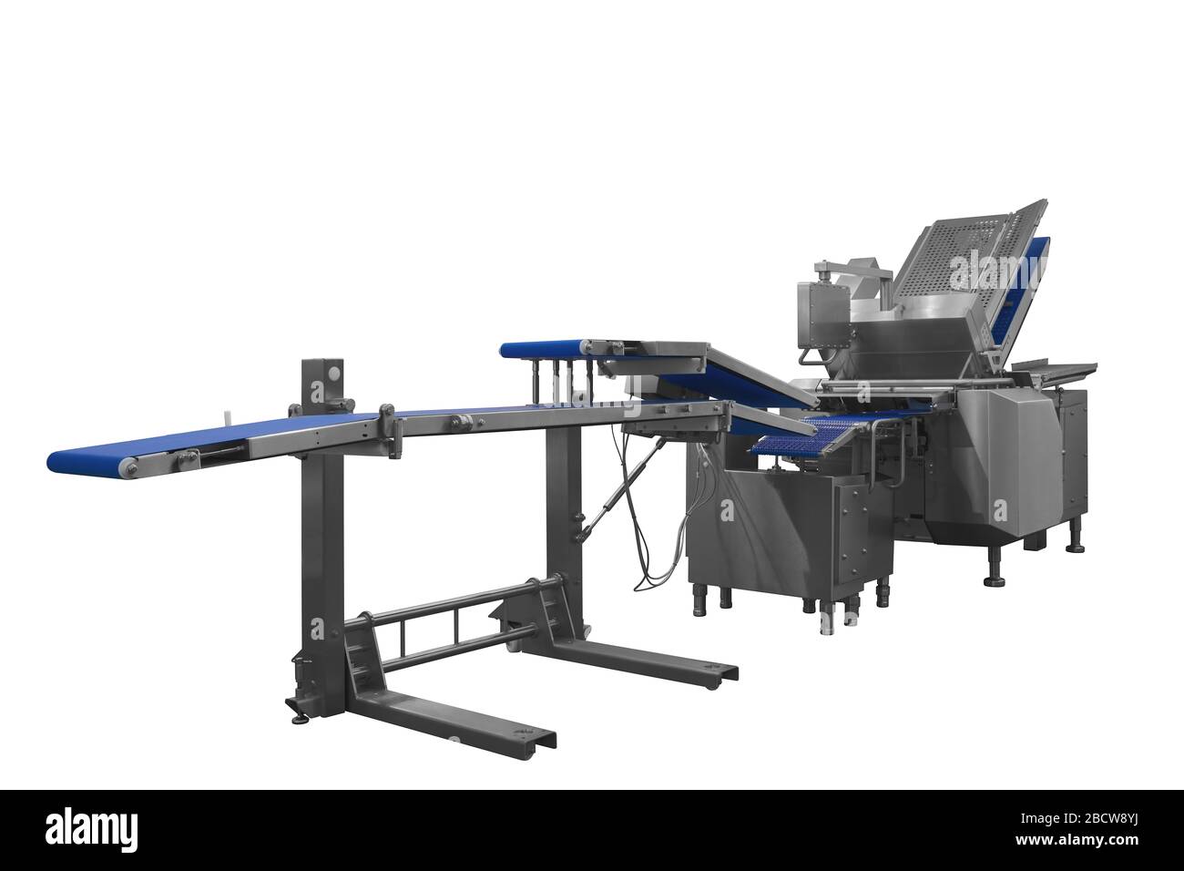 Confezionatrice automatica con sacco in plastica e scatola in carta, confezionatrice ad alta velocità per prodotti alimentari industriali, processi produttivi ad alta tecnologia Foto Stock