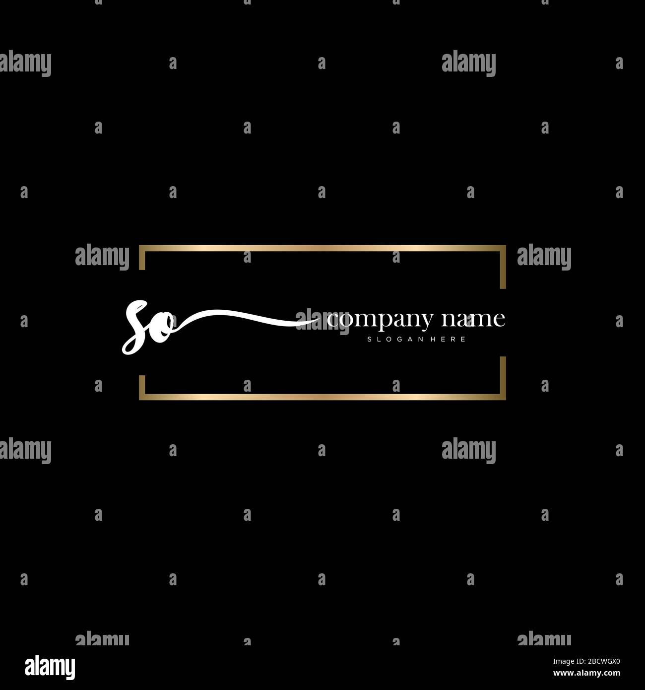 QUINDI lettera iniziale logo lettera disegnato a mano modello vettore, logo per la bellezza, cosmetici, matrimoni, moda e business Illustrazione Vettoriale