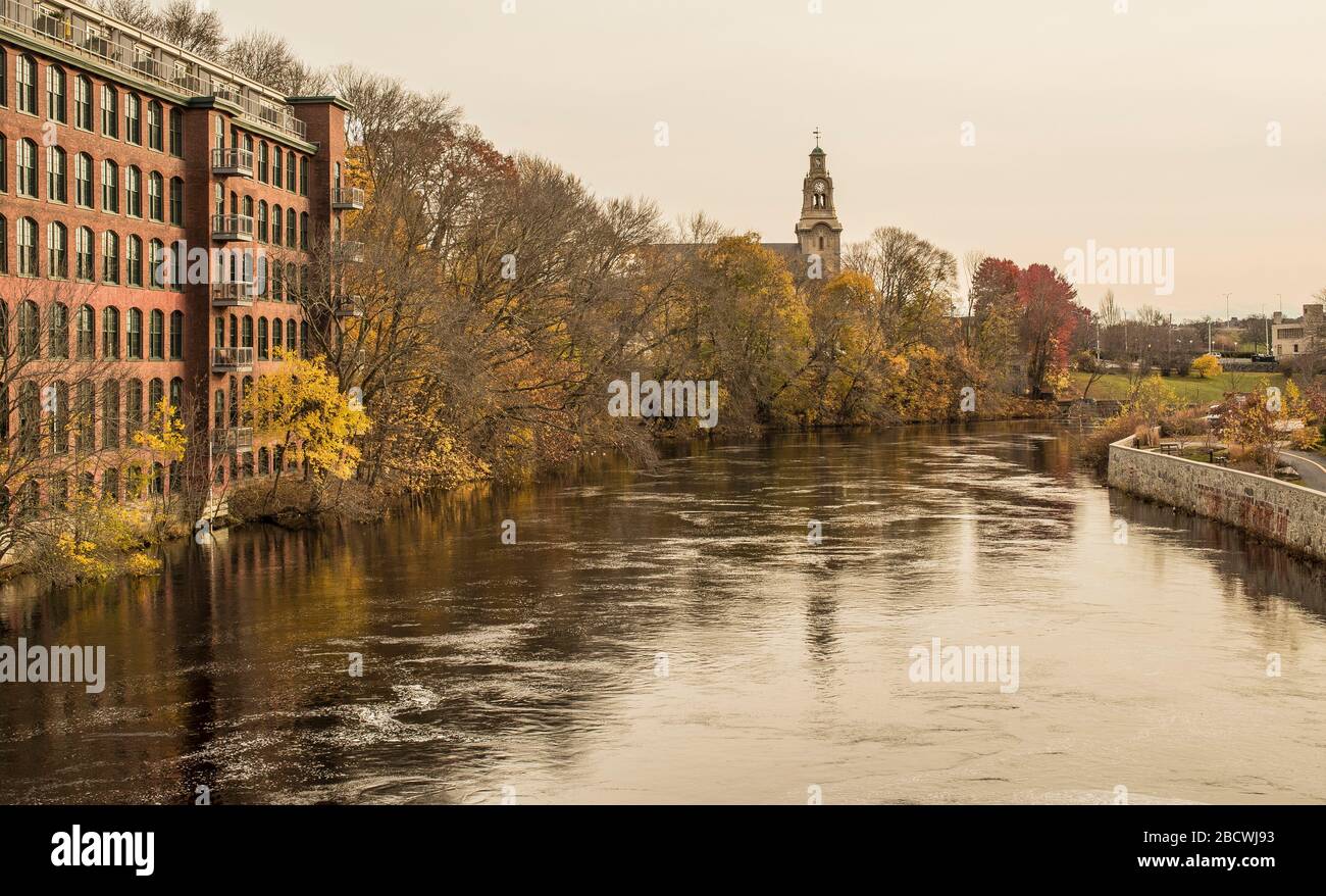 Questo fiume è un'estensione marea del fiume Providence, lungo circa 5 miglia, il suo nome significa 'Oca Nera'. È il punto più a nord di Nar Foto Stock