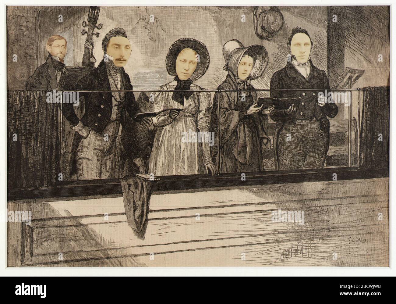 Il canto si trova in una OldTime Country Church. Foto Stock