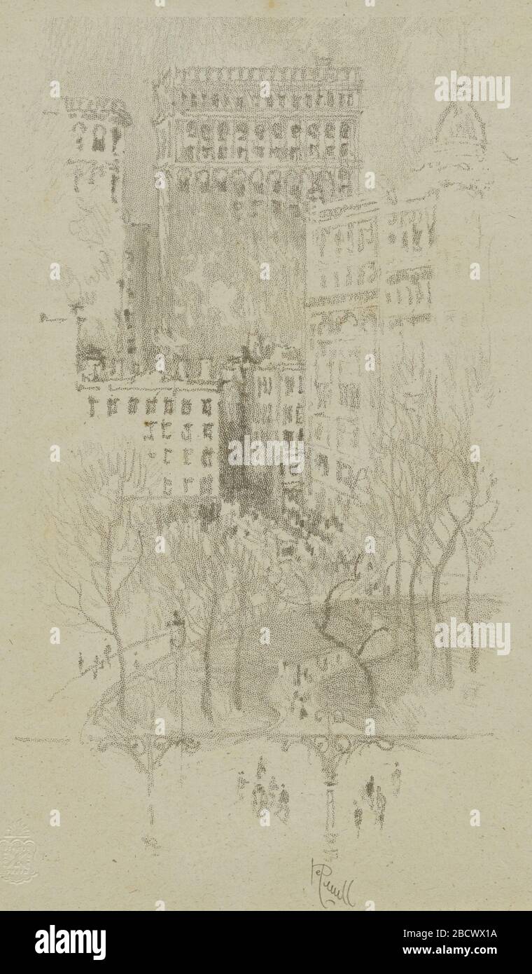 Union Square dalle litografie di portafoglio di New York nel 1904. Foto Stock