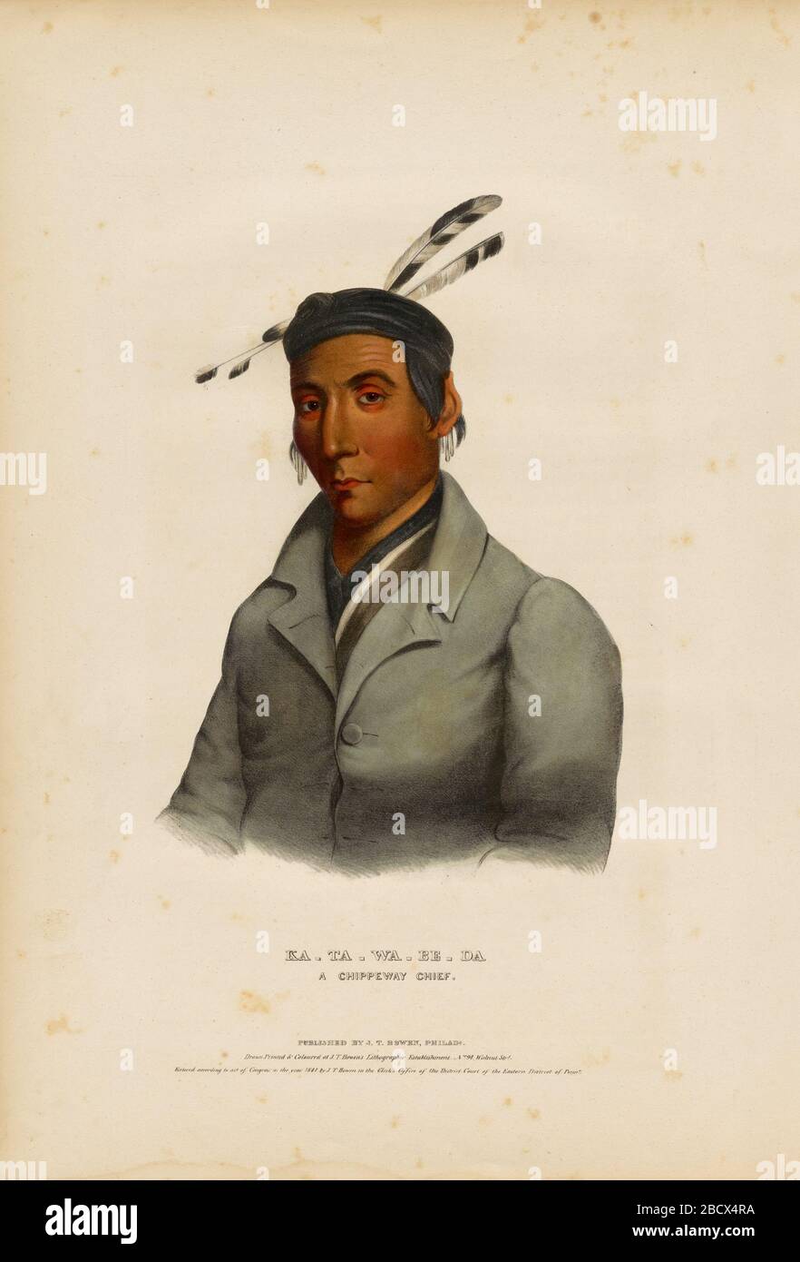 Katawabeda Capo Chippeway. Foto Stock