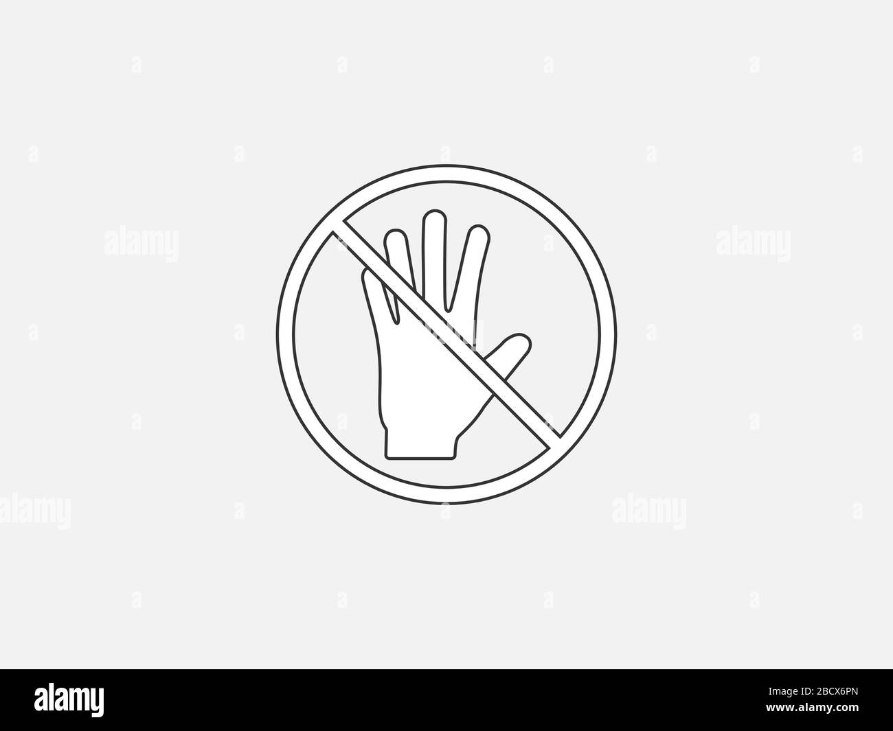Non toccare l'icona. Illustrazione vettoriale, design piatto. Illustrazione Vettoriale