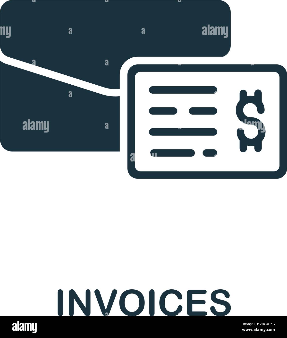 Icona fatture. Semplice illustrazione dalla raccolta merci. Icona fatture creative per il web design, modelli, infografiche e altro ancora Illustrazione Vettoriale