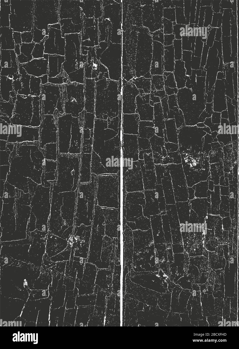 Distress vecchia tessitura asciutta di legno. Sfondo nero e bianco grunge. Illustrazione del vettore. Illustrazione Vettoriale