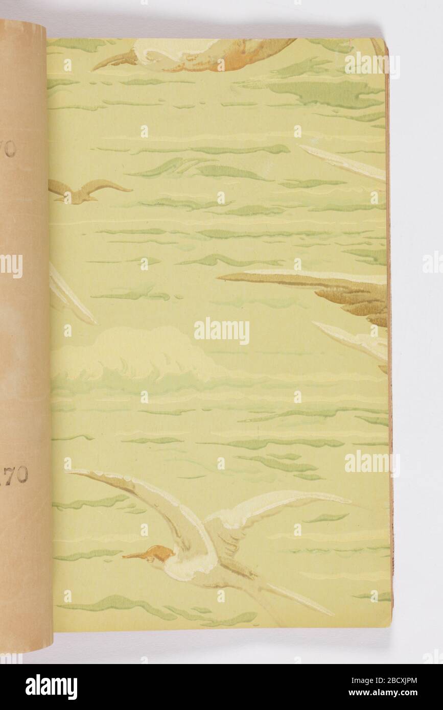 BA Cook Co. Ricerca in ProgressContains 115 campioni di carte da parete laterale compreso il moire, il lingrain, la farina d'avena, la striscia floreale, la carta igienica e del soffitto. Ampia scelta di carte per piastrelle verniciate. Inoltre, ampia selezione di carte da soffitto indipendenti. BA Cook Co Foto Stock