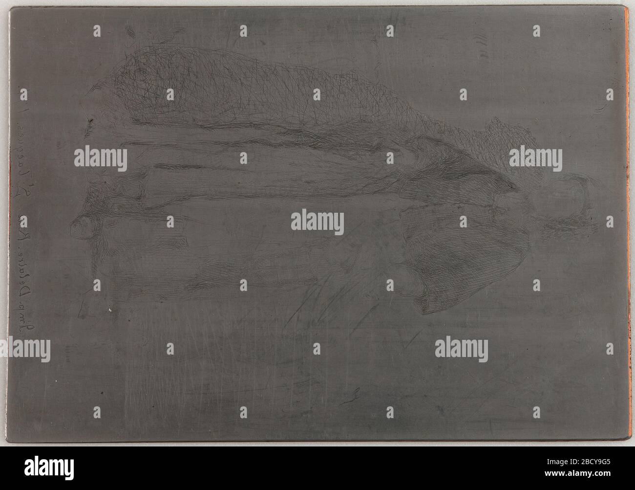 (Artista) James McNeill Whistler; Stati Uniti; 1857-1858; rame rivestito in acciaio; H x L: 12.9 x 9 cm (5 1/16 x 3 9/16 in); dono di Charles Lang Freer la Mere Gerard uno dei dodici Etchings dalla natura Foto Stock