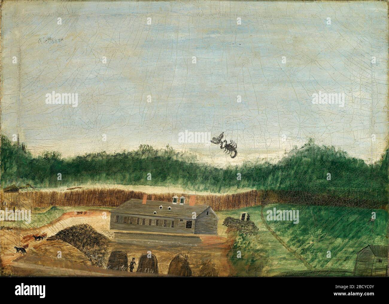 Paesaggio con Scorpione e uccello. Foto Stock Paesaggio con Scorpione e uccello. Foto Stock