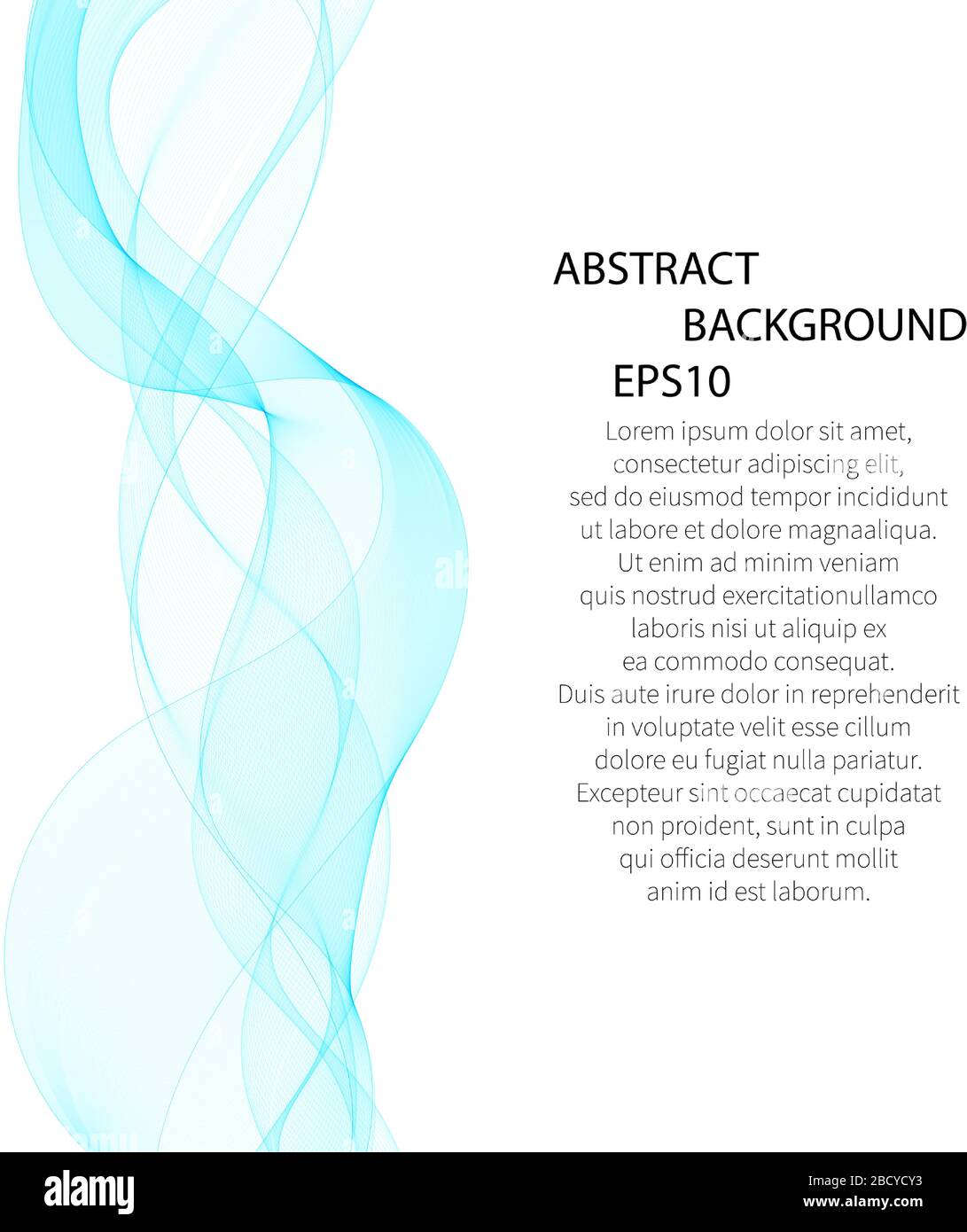 Onda blu astratta con ombra. Design per idea aziendale. Layout per presentazione Illustrazione Vettoriale