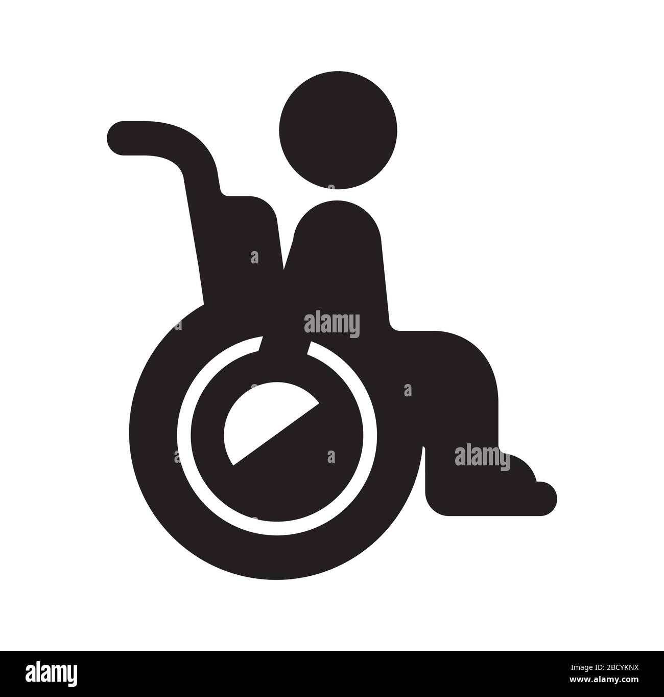 icona sedia a rotelle / disabili Illustrazione Vettoriale