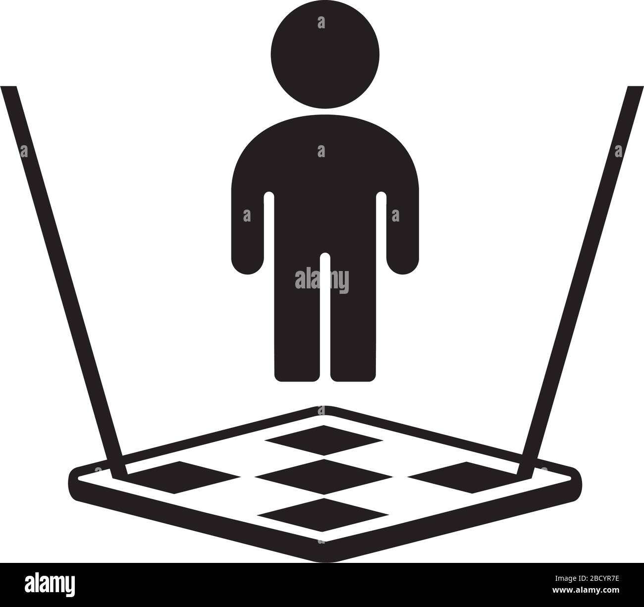 Icona AR (realtà aumentata) Illustrazione Vettoriale