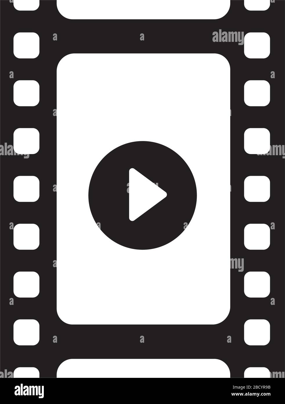 immagine a colori di film, film, vettore video Illustrazione Vettoriale