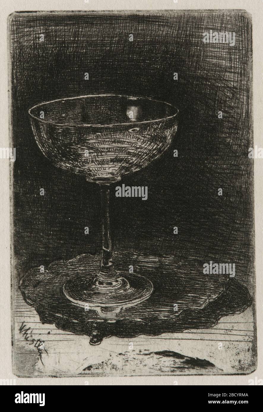 Il bicchiere di vino. Francis Seymour Haden (1818 - 1910)H. Wunderlich & Co. (1874 - 1912) (C.L. Freer source)Charles Lang Freer (1854-1919)Seymour Haden (1818-1910), Londra [1] a 1898H. Wunderlich & Co., New York a 1898 [2] dal 1898 al 191919Charles Lang Freer (1854-1919), acquistato da H. F1898.258 Foto Stock