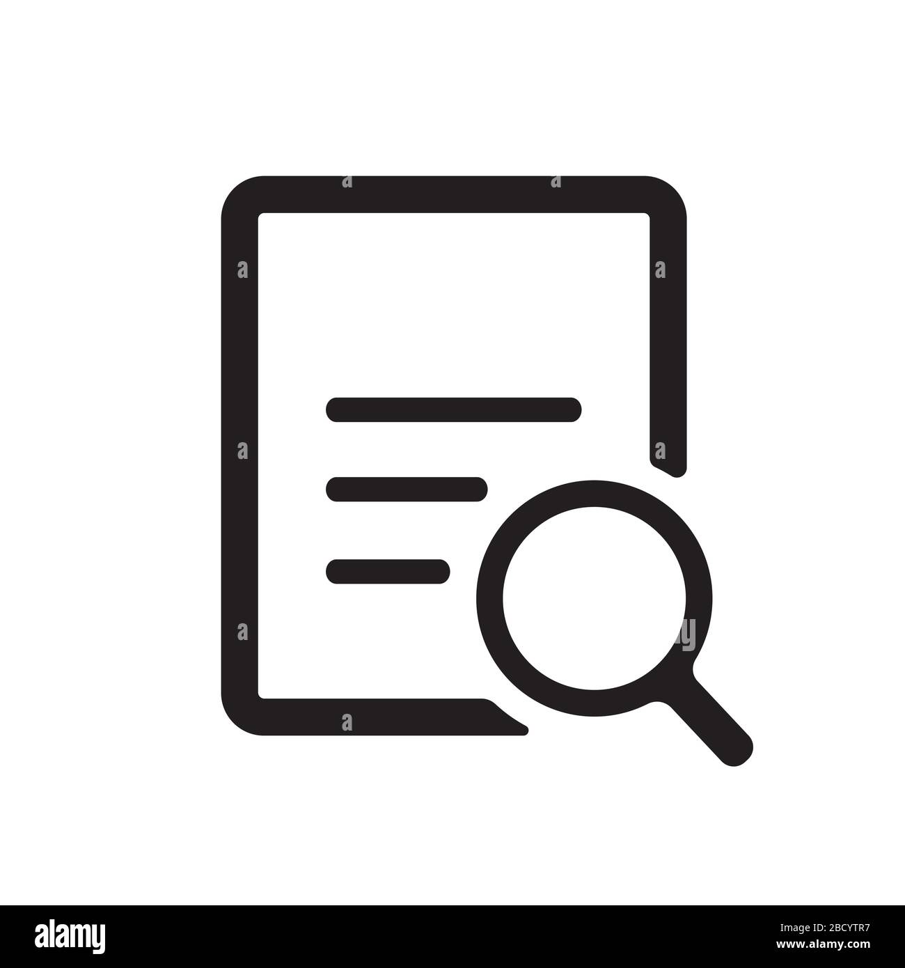 icona cerca documento Illustrazione Vettoriale