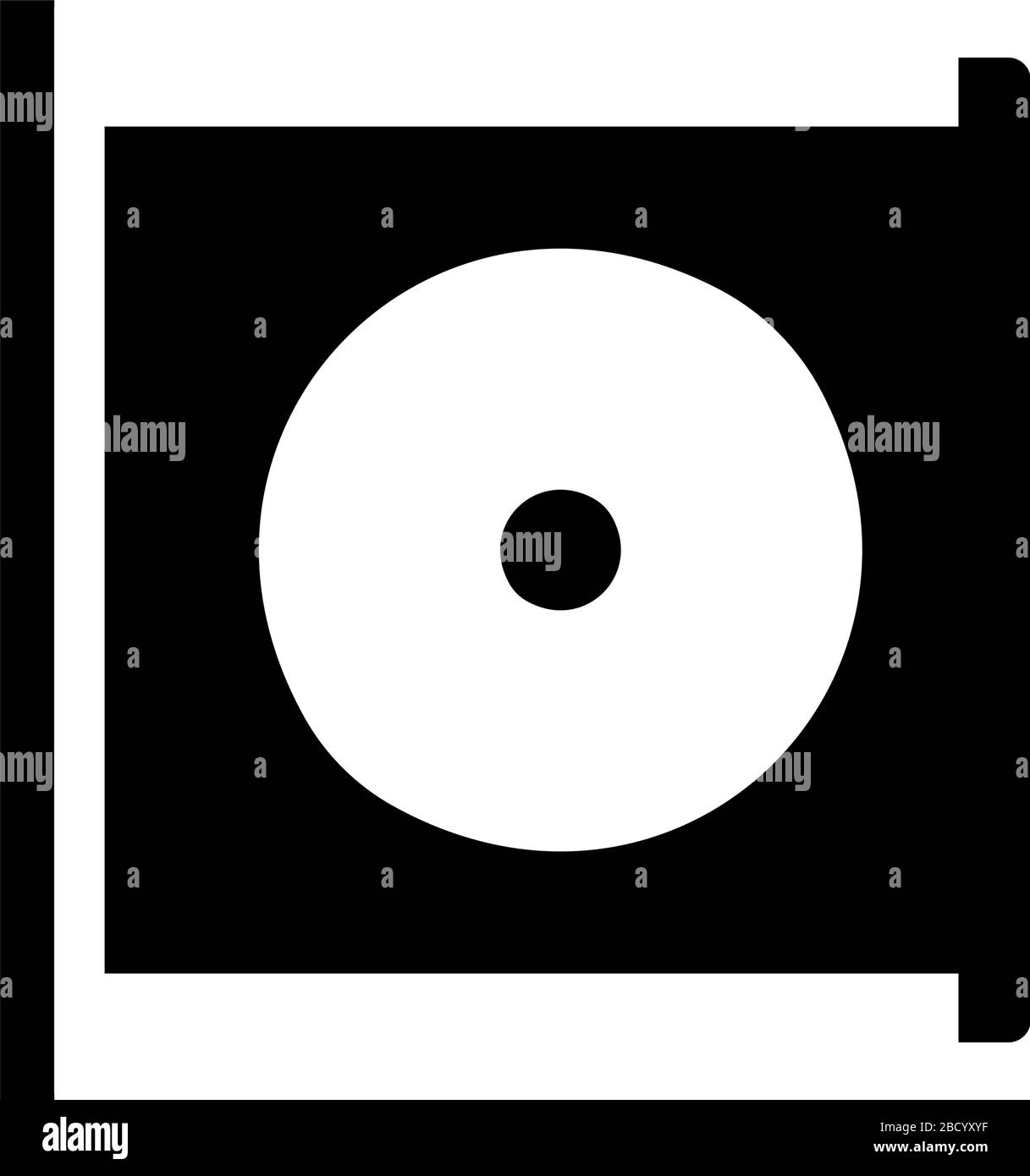 Illustrazione dell'icona vettoriale dell'unità CD, DVD e disco Illustrazione Vettoriale