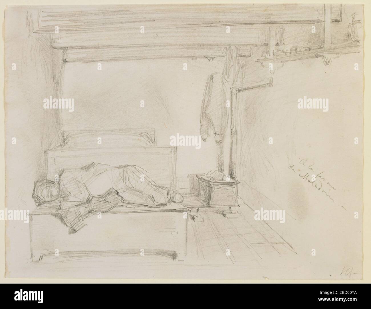 A la Ferme de Maladrie. Francis Seymour Haden (1818 - 1910)H. Wunderlich & Co. (1874 - 1912) (C.L. Freer source)Charles Lang Freer (1854-1919)Seymour Haden (1818-1910), Londra [1] a 1898H. Wunderlich & Co., New York a 1898 [2] dal 1898 al 191919Charles Lang Freer (1854-1919), acquistato da H. F1898.181 Foto Stock