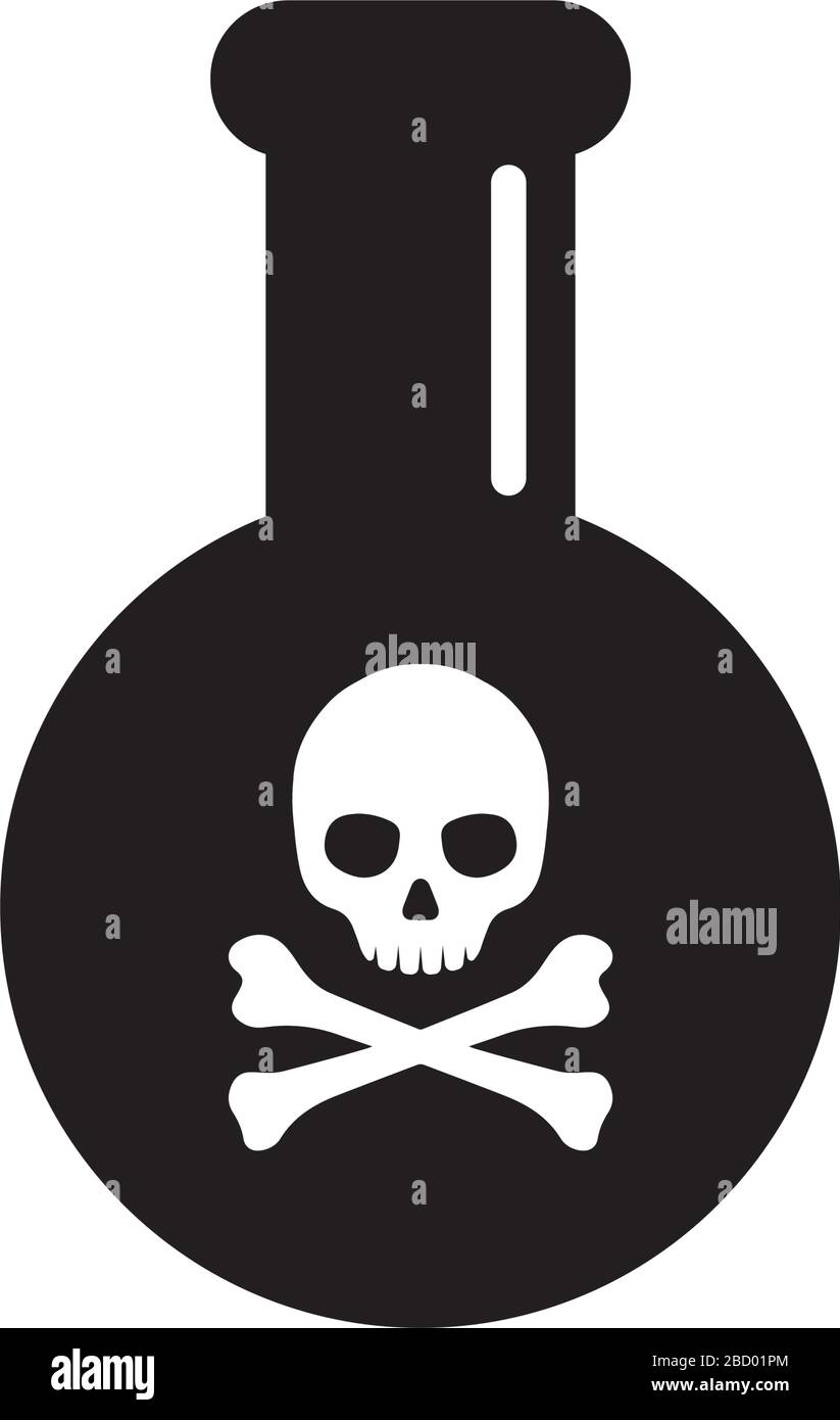 bottiglia di veleno / icona tossica Illustrazione Vettoriale