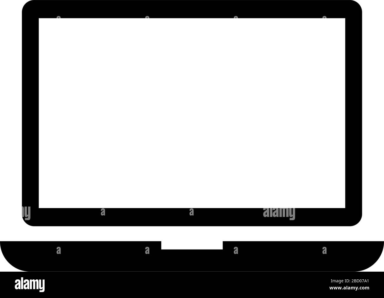 Illustrazione dell'icona vettoriale del monitor del notebook e del pc portatile Illustrazione Vettoriale