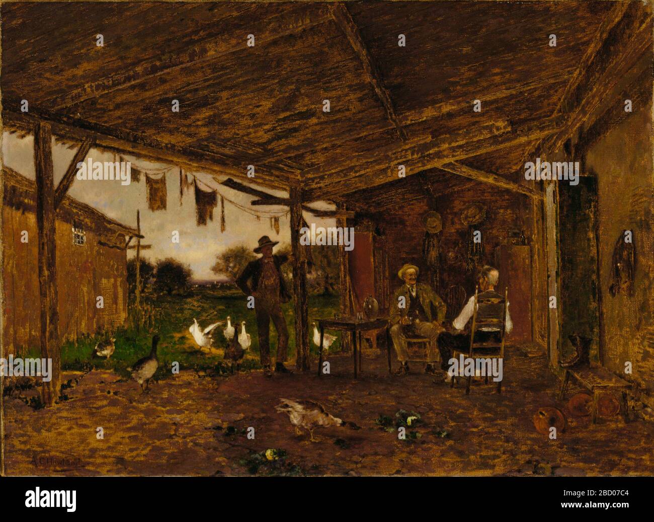 Vicini amichevoli. Foto Stock
