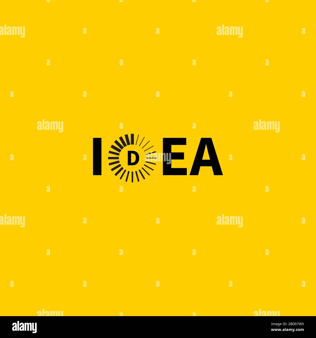 Simbolo idea, parola idea e segno di download, elemento logo, icona creativa vettoriale Illustrazione Vettoriale