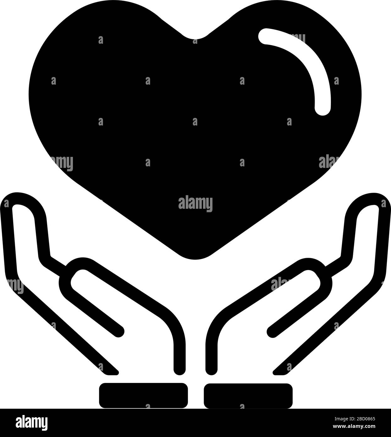 amore, sostegno, compassione, icona vettore di cura Illustrazione Vettoriale