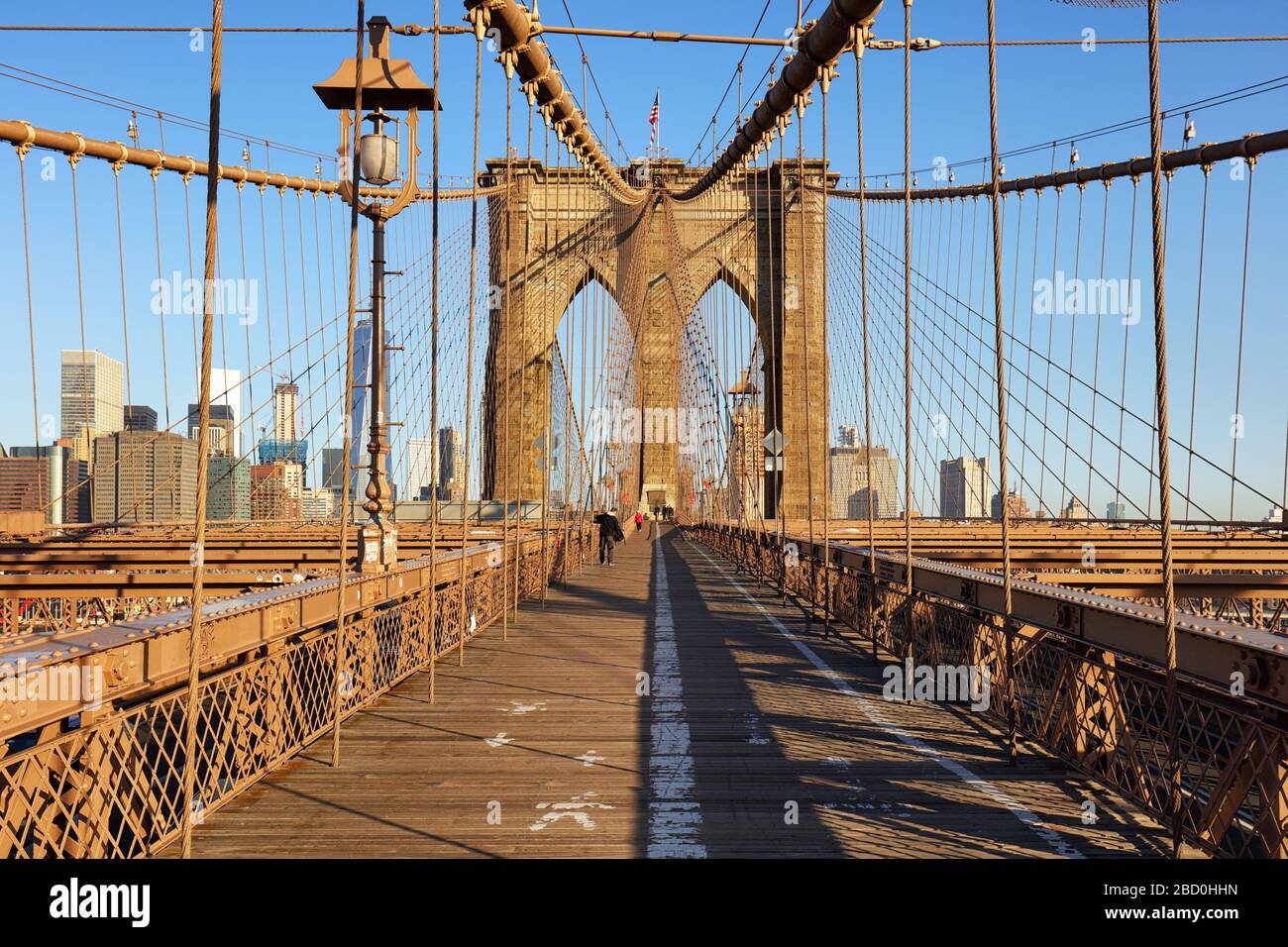 Ponte di Brooklyn a New York City Foto Stock