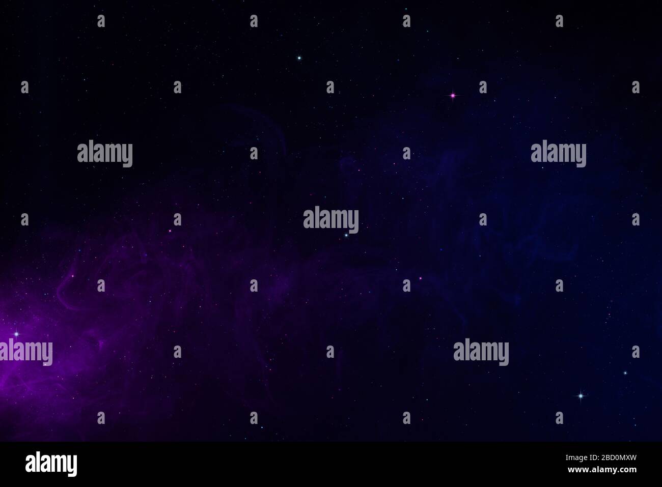 Sfondo spaziale con spazio realistico e stelle brillanti. Magico sfondo astratto universo colorato. Foto Stock