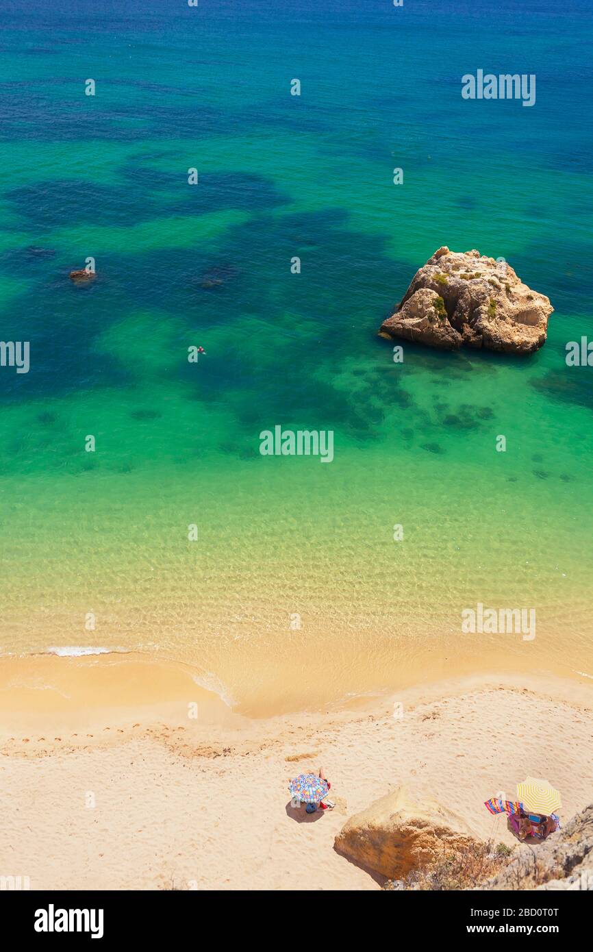 Praia Dona Ana, Lagos, Algarve occidentale, Algarve, Portogallo, Foto Stock