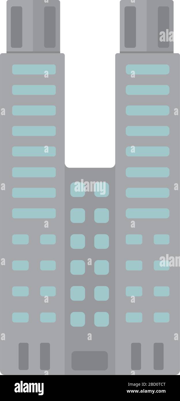 Edificio distintivo di Tokyo, illustrazione vettoriale piatta / Governo Metropolitano di Tokyo Illustrazione Vettoriale