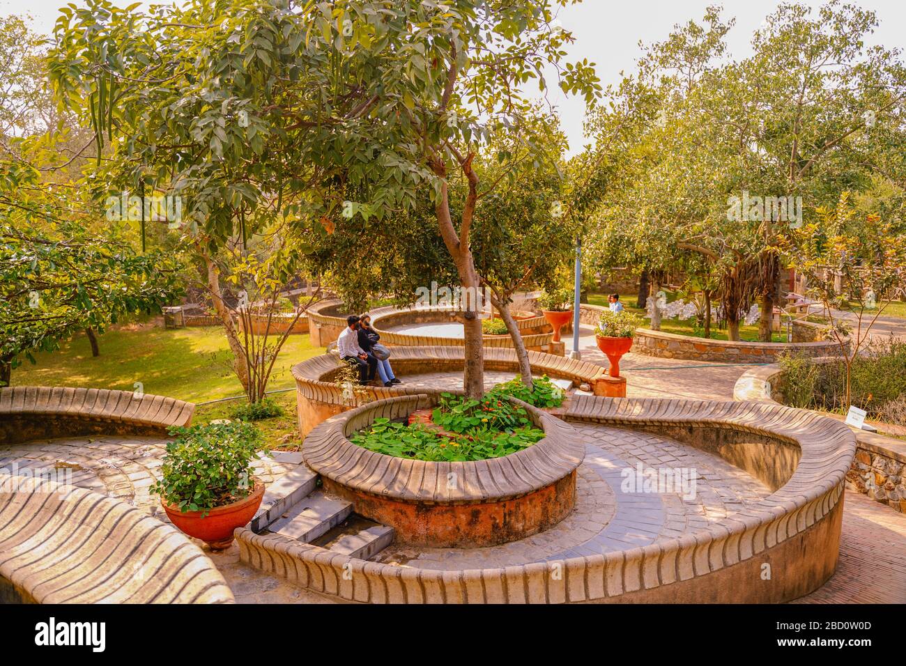 Il Parco Zoologico Nazionale è uno zoo di 176 ettari a Nuova Delhi, India. Una cittadella del XVI secolo, un'isola verde e una collezione di animali Foto Stock